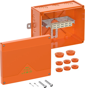 Abzweigkasten IP66 IK08 SK II Ui 450VAC UNi=450VDC UL-EU VDE hfr