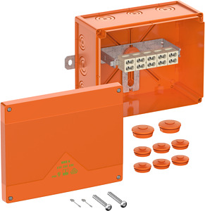 Abzweigkasten IP66 IK08 SK II Ui 450VAC UNi=450VDC UL-EU VDE hfr