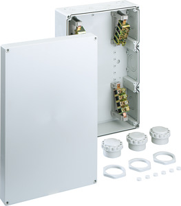 Abzweigkasten IP54/IP65 max. 70mm² IK07 SK II Ui 690VAC hfr