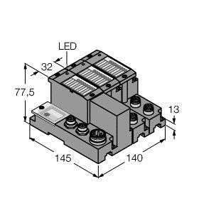 Programmierbares Set für Profibus-D P in Schutzart IP67, BL ident