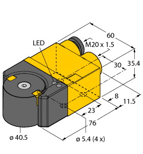 Induktiver Winkelsensor, mit Analog ausgang, KEMA 03 ATEX 1122 X, Ausga