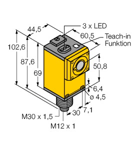 Ultraschallsensor, Reflexionstaster