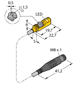 Magnetfeld-Sensor, Kompaktbauform f ür Kurzhubzylinder