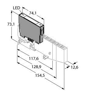 BL20 Elektronikmodul, Power-Feeding -Modul mit Diagnose