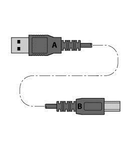 USB 2.0 Kabel, A-Stecker auf B-Stec ker 1,8 Meter