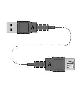 USB 2.0 Verlängerung, A-Stecker auf A-Kupplung 5 Meter