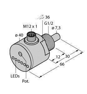 Strömungsüberwachung, Eintauchsenso r mit integrierter Auswerteelektron