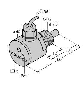 Strömungsüberwachung, Eintauchsenso r mit integrierter Auswerteelektron
