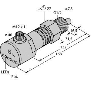 Strömungsüberwachung, Eintauchsenso r mit integrierter Auswerteelektron