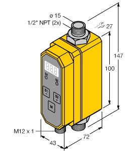 Durchflussmessung, Inline-Sensor mi t integrierter Auswerteelektronik