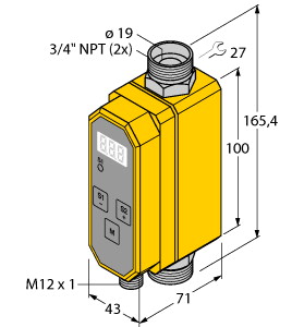 Durchflussmessung, Inline-Sensor mi t integrierter Auswerteelektronik