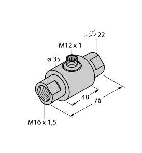 Strömungsüberwachung, Inline-Sensor ohne integrierte Auswerteelektroni