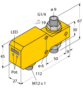 Strömungsüberwachung, Inline-Sensor mit integrierter Auswerteelektroni
