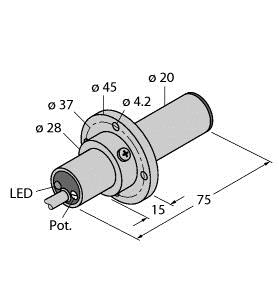 Strömungsüberwachung, Eintauchsenso r mit integrierter Auswerteelektron