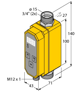 Durchflussmessung, Inline-Sensor mi t integrierter Auswerteelektronik