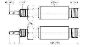 Temperaturerfassung, Edelstahltrans mitter mit integriertem Fühler
