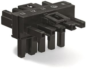 T-Verteiler 5-polig 1xStecker/2xBuchse weiss 3Verr.kl