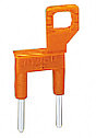 Trennbrücker 2-fach orange mit Lasche