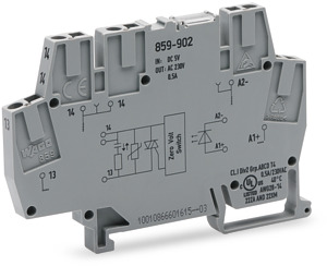 Optokoppler-Klemme DC 24V 0,5A grau