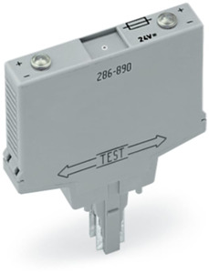 Sicherungs-Baustein 24VAC/DC b=10mm LED grün f. Feinsich. 5x20mm