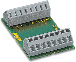 Baustein 2x8 Bohrungen 0,08-2,5qmm RM 3,83x16mm d=1mm