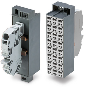 Potentialblock Aufdruck 1-24...2 Einspeiseklemmen inkl. Abschlussplatte