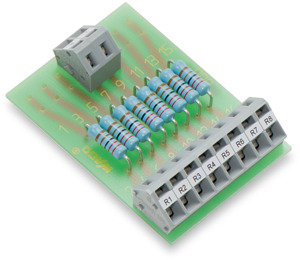 Widerstandsgatter 0,08-2,5qmm 8x2K2 gemein. Fusspunkt