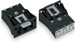 Stecker 3-polig schwarz 2x0,5-4qmm Snap-In