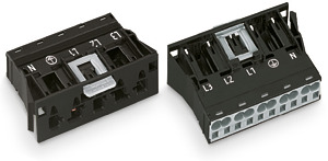 Stecker 5-polig schwarz 2x0,5-4qmm Snap-In