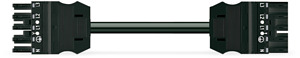 Verbindungsleitung 1m Stecker-Buchse PVC 2,5qmm 5pol.