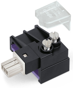 Abgriffmodul 2-polig Schraubanschl. 50V lichtgrau 3A