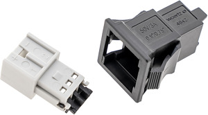 Stecker 2-polig EIB Snap-In-Ausführung schwarz