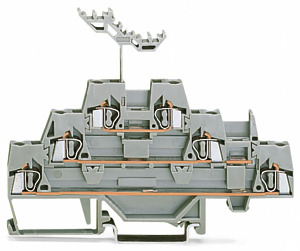 Dreistockklemme 2,5qmm grau 0,08-2,5qmm 500V 6kV