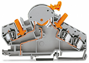 Trenn- und Messklemme 6qmm grau 0,2-6qmm 500V 6kV 3-Leiter