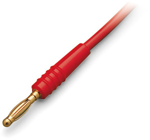 Prüfstecker d=2qmm rot mit 500mm Leitung