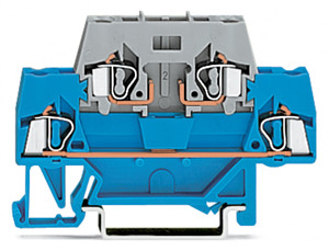 Doppelstockklemme 2,5qmm blau/grau 0,08-2,5qmm 400V 6kV