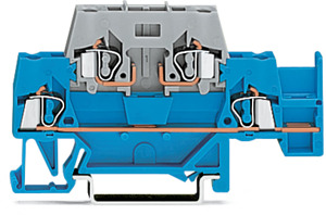 Doppelstockklemme 2,5qmm grau 400V 10A mit Querbrückung