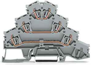 Vierstock-Reihenklemme 4qmm grau 0,08-4qmm 400V 6kV L1-L2-L3