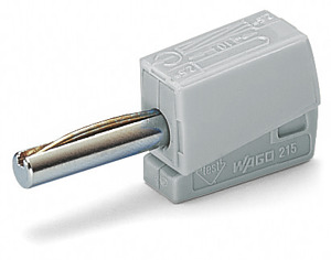 Bananenstecker 4mm hellgrau