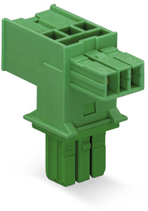 T-Verteiler 2-polig 1xStecker/2xBuchse Kod.E grün