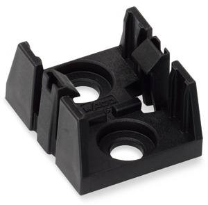 Montageplatte 3-polig für h-Verteiler schwarz