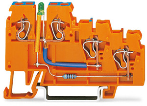 3-L-Init.-LED-Einsp.-Klemme 2,5qmm orange 0,08-2,5qmm 250V 4kV LED rot