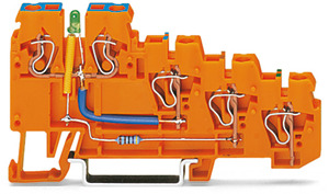 4-L-Init.-LED-Einspeisekl.2,5qmm orange 0,08-2,5qmm DC 24V LED grün