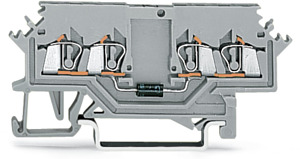 4-Leiter-Diodenklemme 1,5qmm grau 0,08-1,5qmm mit Diode 1 N 4007
