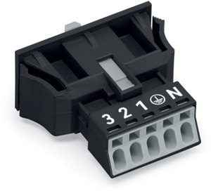 Stecker 5-polig Snap-In-Ausführung schwarz