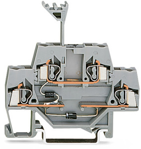 Doppelstock-Diodenklemme 2,5qmm grau 0,08-2,5qmm m. 2 Dioden 1N4007