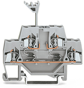 Doppelstock-Diodenklemme 2,5qmm grau 0,08-2,5qmm m. 2 Dioden 1N4007