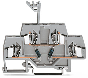 Doppelstock-Diodenklemme 4qmm grau 0,08-4qmm m. 2 Dioden 1 N 4007