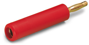Reduzier-Prüfstecker rot v. d=4mm Buchse auf d=2,3mm St.