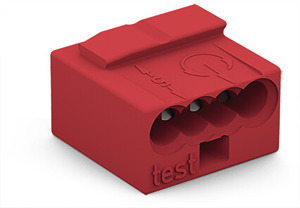 Dosenklemme 4x0,6-0,8qmm Serie 243 6A 100V rot